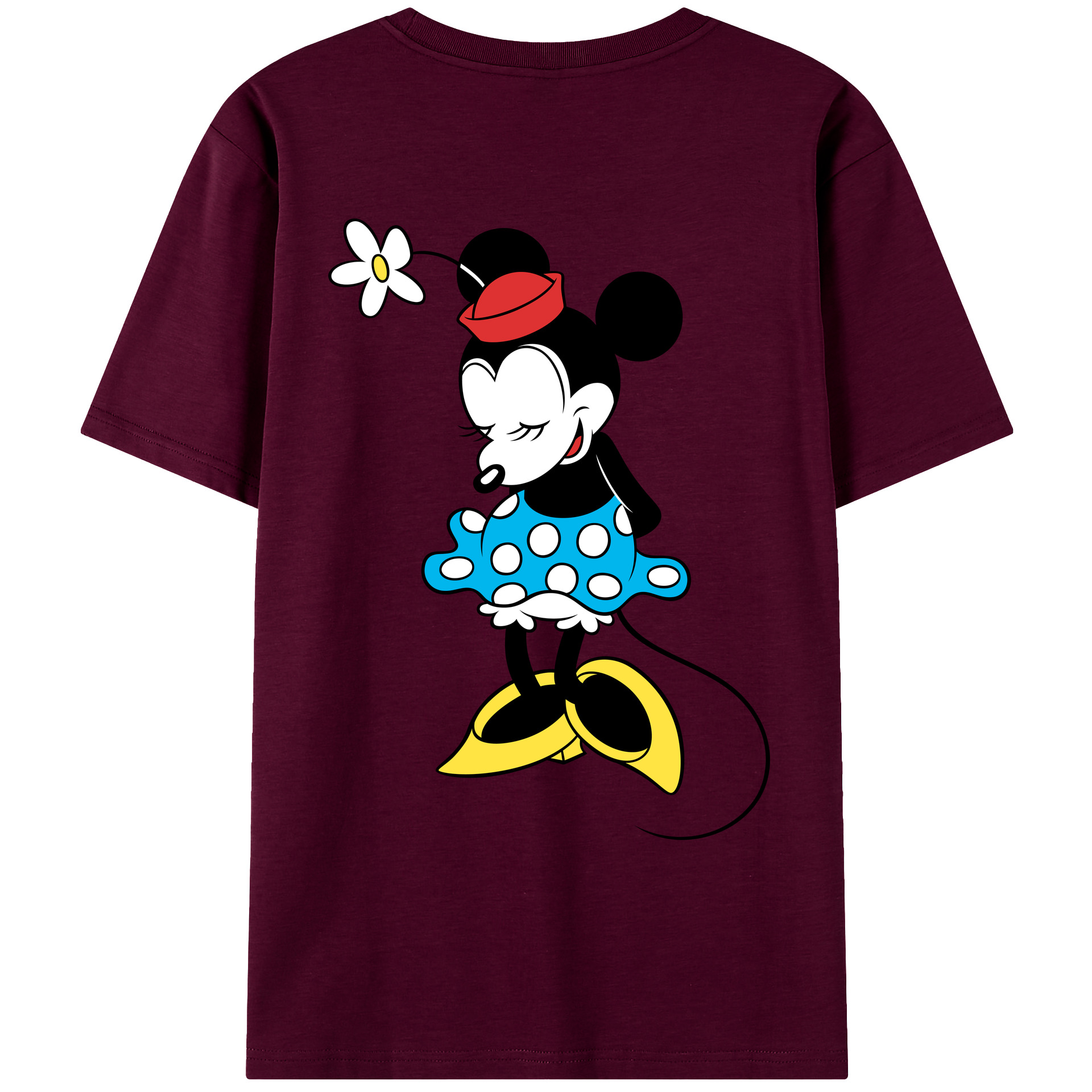 （画像用） ミッキーマウス Mickey Mouse レディース半袖Tシャツ(バックプリント)
